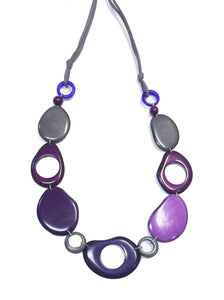 Vi Pebbles purple & grey mix - Necklace Eyewear holder in USA - cavaaller-Itwillbefine