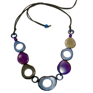 Vi Pebbles purple & grey mix - Necklace Eyewear holder in USA - cavaaller-Itwillbefine