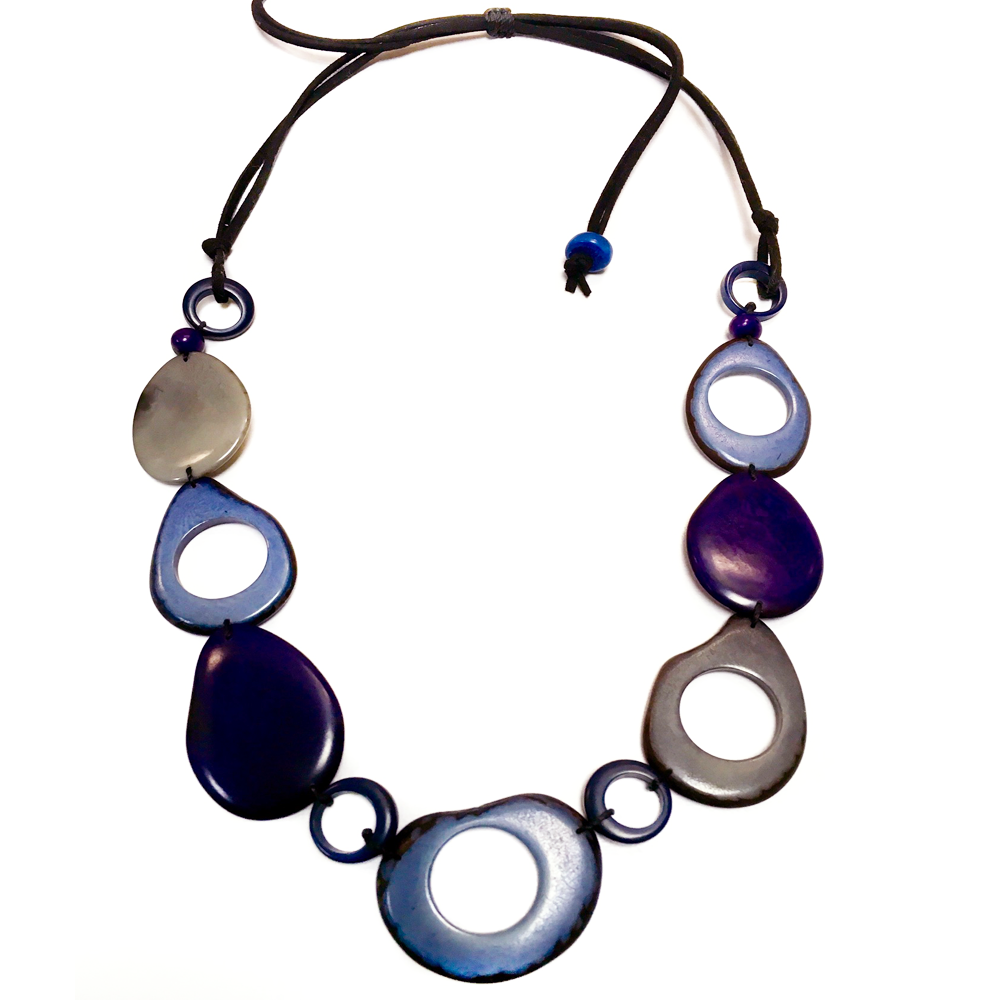 Vi Pebbles purple & grey mix - Necklace Eyewear holder in USA - cavaaller-Itwillbefine